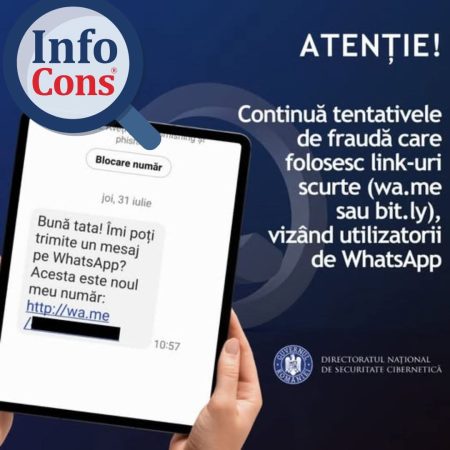 Atenție! Tentative de fraudă prin link-uri scurte pe WhatsApp Atenție! Tentative de fraudă prin link-uri scurte pe WhatsApp
