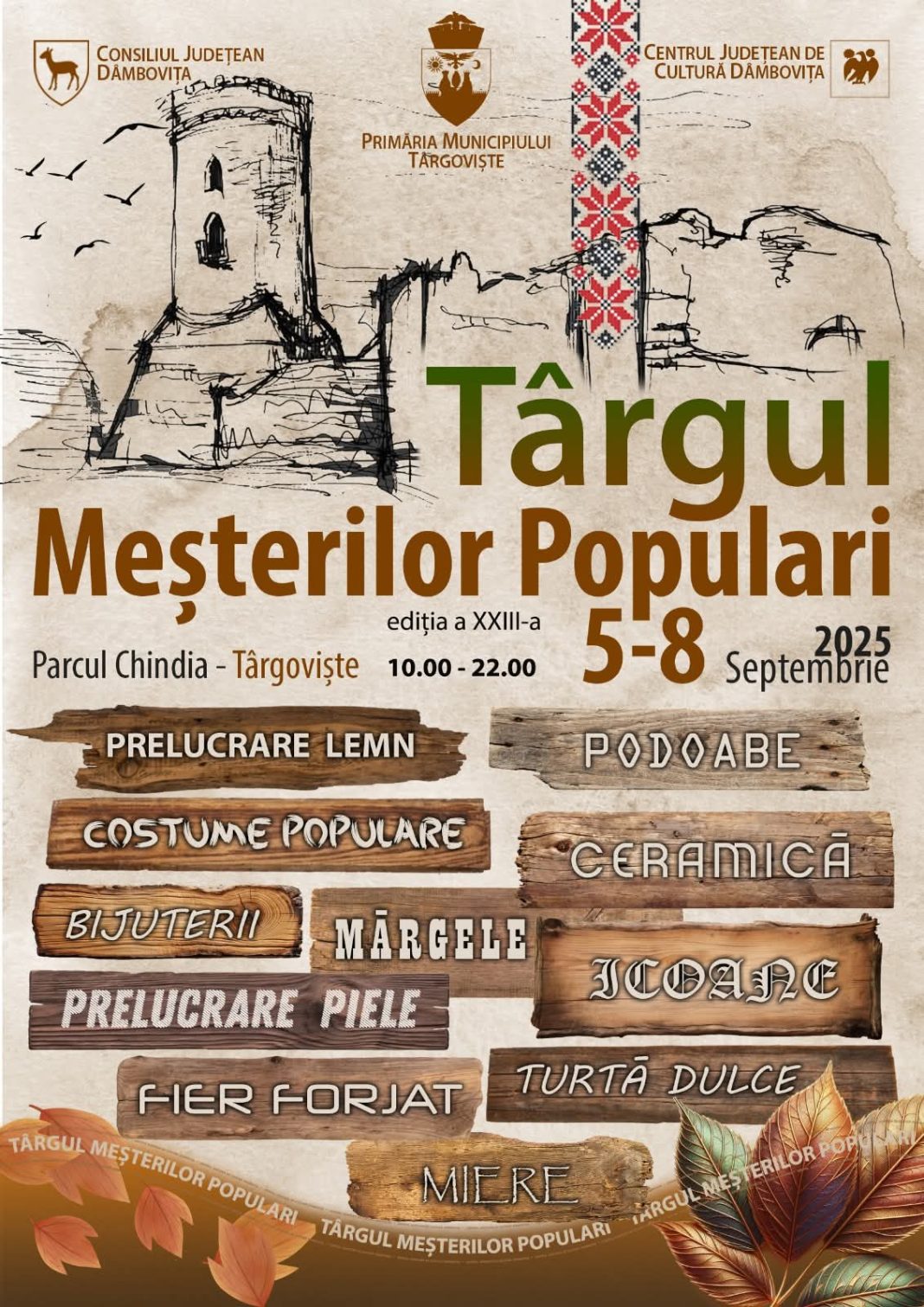 Târgul Meșterilor Populari revine la Târgoviște în cadrul Zilelor Cetății 2025
