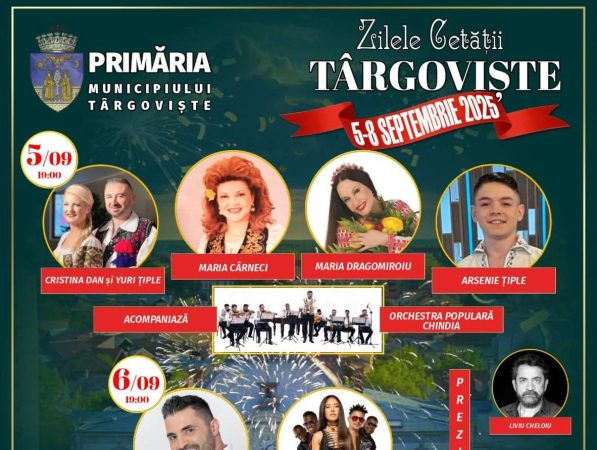 Târgoviște se pregătește intens de Zilele Cetății 2025: Patru zile de tradiție, spectacole și distracție Târgoviște se pregătește intens de Zilele Cetății 2025: Patru zile de tradiție, spectacole și distracție
