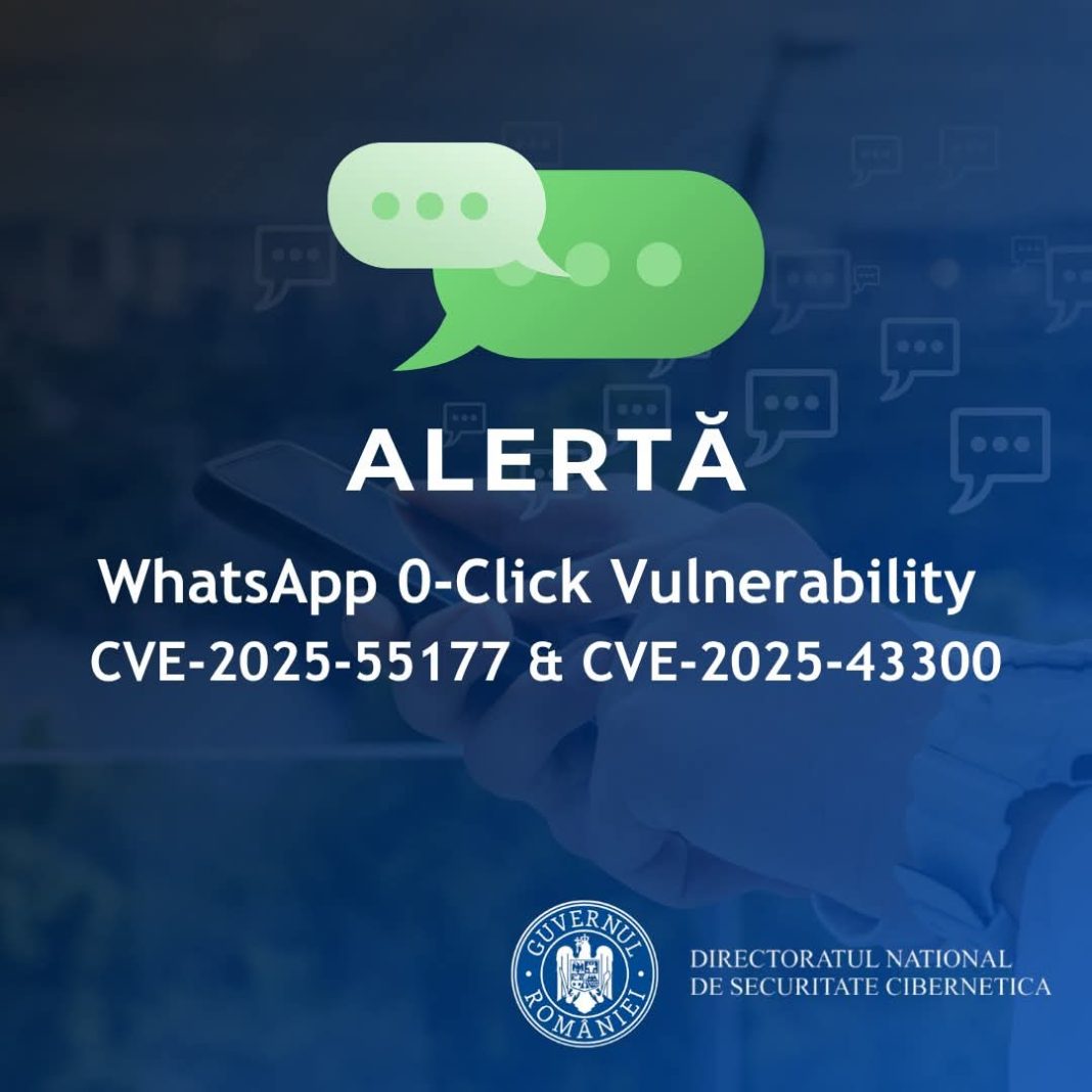 Alertă de securitate: Vulnerabilități critice WhatsApp (CVE-2025-55177 și CVE-2025-43300) permit atacuri „zero-click”