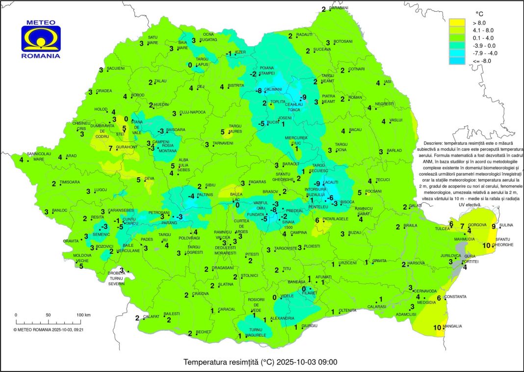 Alertă meteo: Temperaturile resimțite dimineață în România, octombrie aduce frig și răcire accentuată