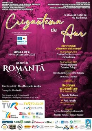 „Crizantema de Aur” 2025: Romanța românească reînvie la Târgoviște 