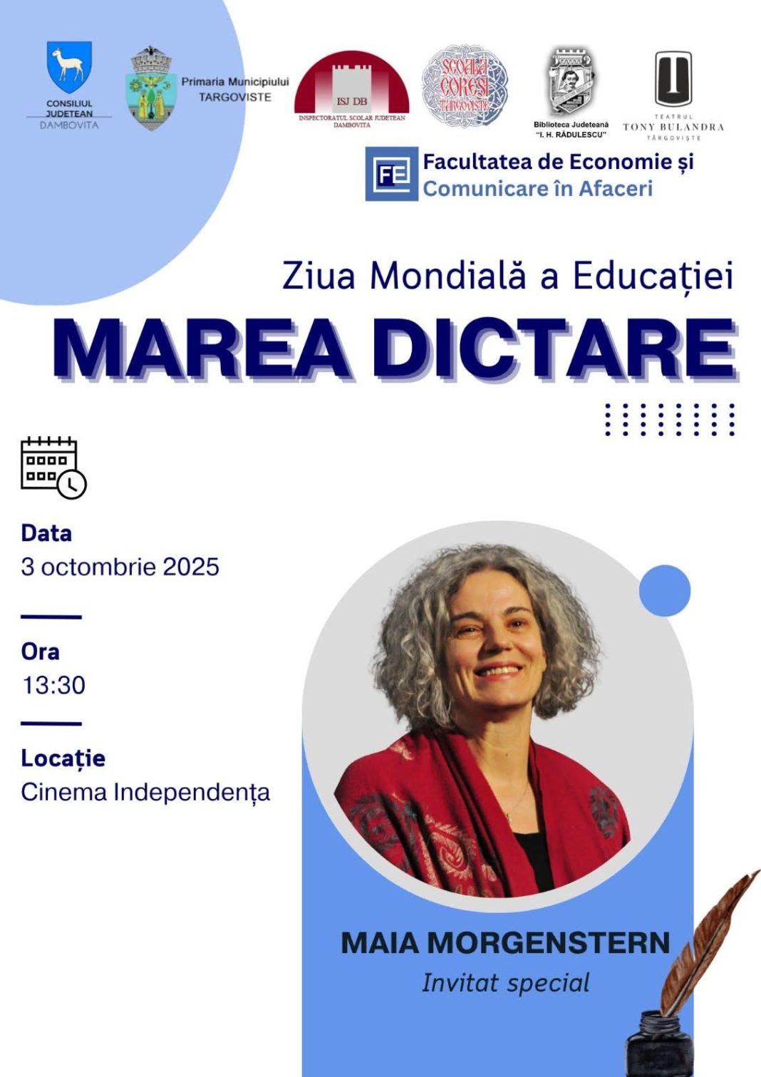 „Marea Dictare” se mută la Cinematograful Independența din Târgoviște