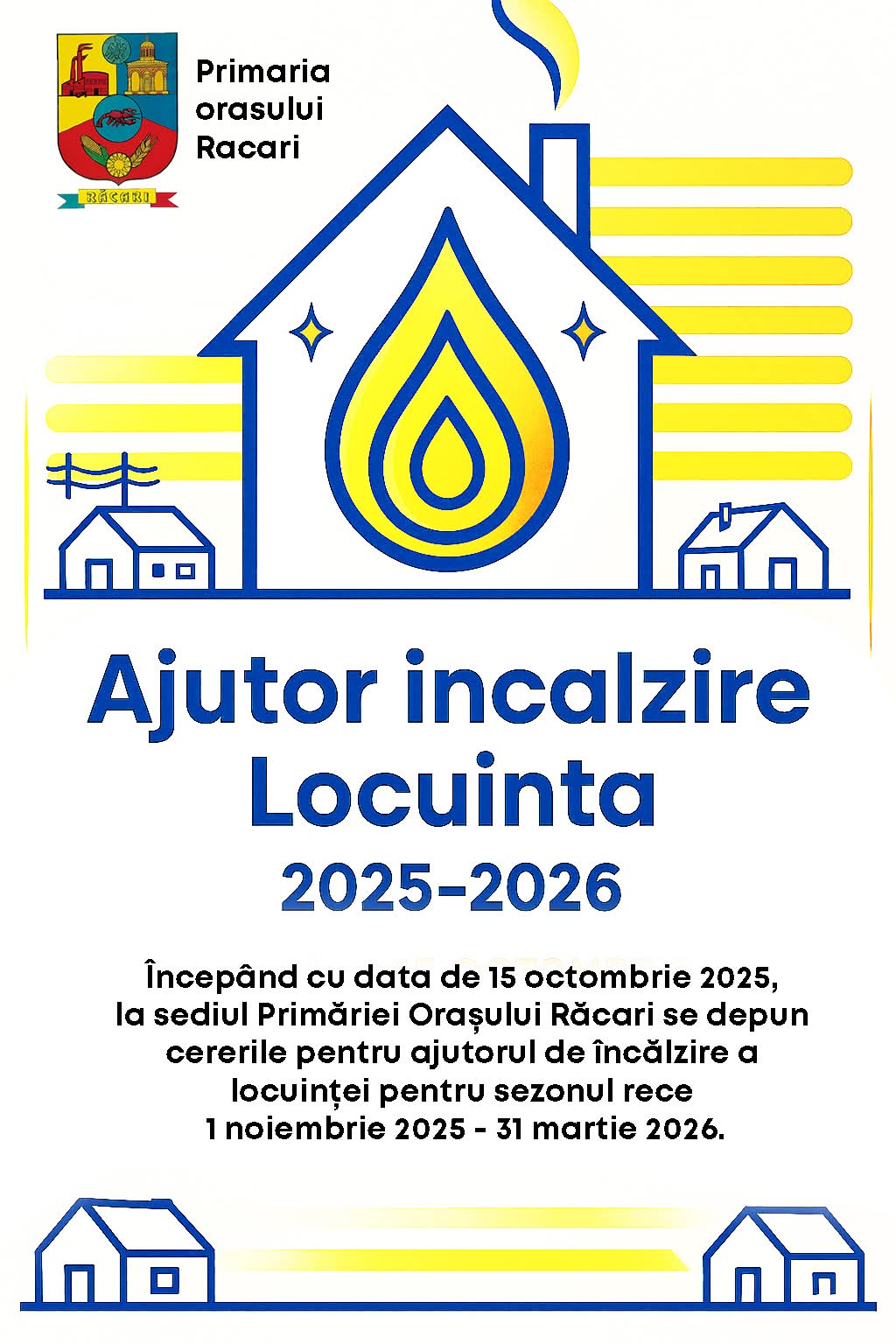 De mâine, Primăria Răcari primește cererile pentru ajutorul de încălzire 2025–2026