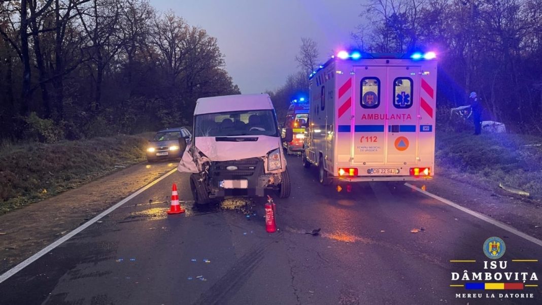 Accident rutier la Priseaca: Două victime transportate la spital