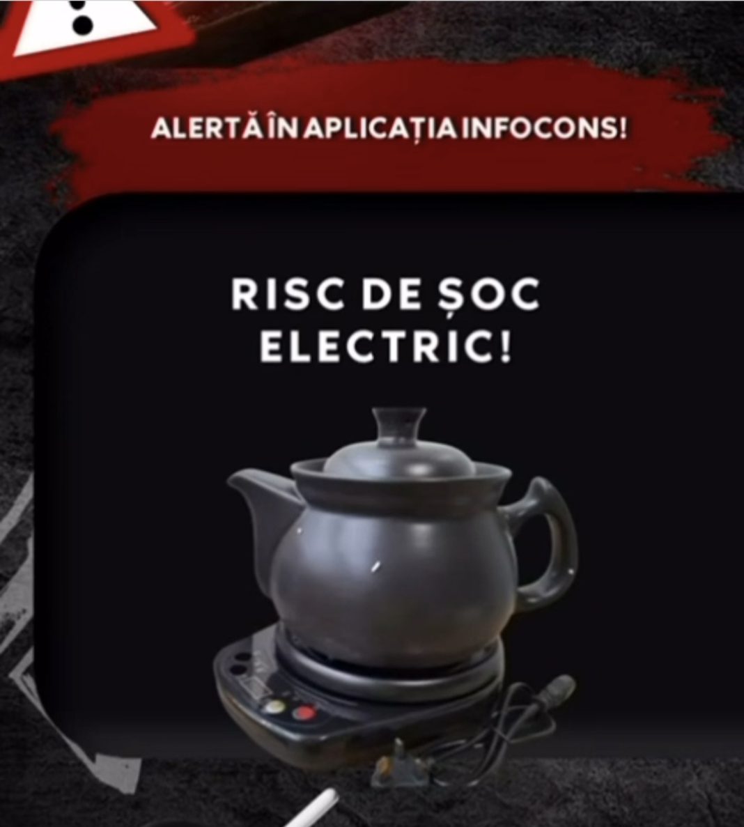 Alertă pentru consumatori: Ceainic electric MXBAOHENG – risc de șoc electric și incendiu
