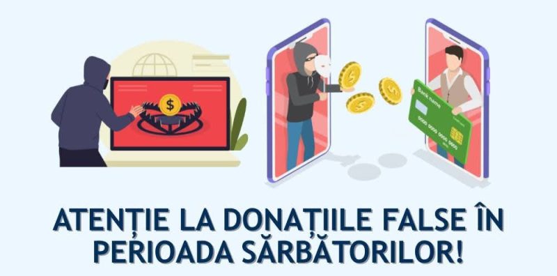 Atacatorii cibernetici profită de sezonul donațiilor: DNSC și InfoCons avertizează Atacatorii cibernetici profită de sezonul donațiilor: DNSC și InfoCons avertizează