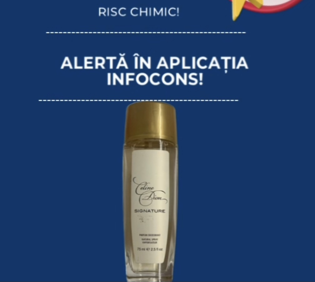 Alertă InfoCons: Deodorantul spray „Celine Dion”, retras de pe piață din cauza unui ingredient interzis