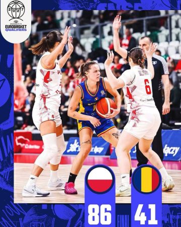 Naționala feminină de baschet a României, înfrângere grea în fața Poloniei, în calificările pentru EuroBasket 2027 Naționala feminină de baschet a României, înfrângere grea în fața Poloniei, în calificările pentru EuroBasket 2027