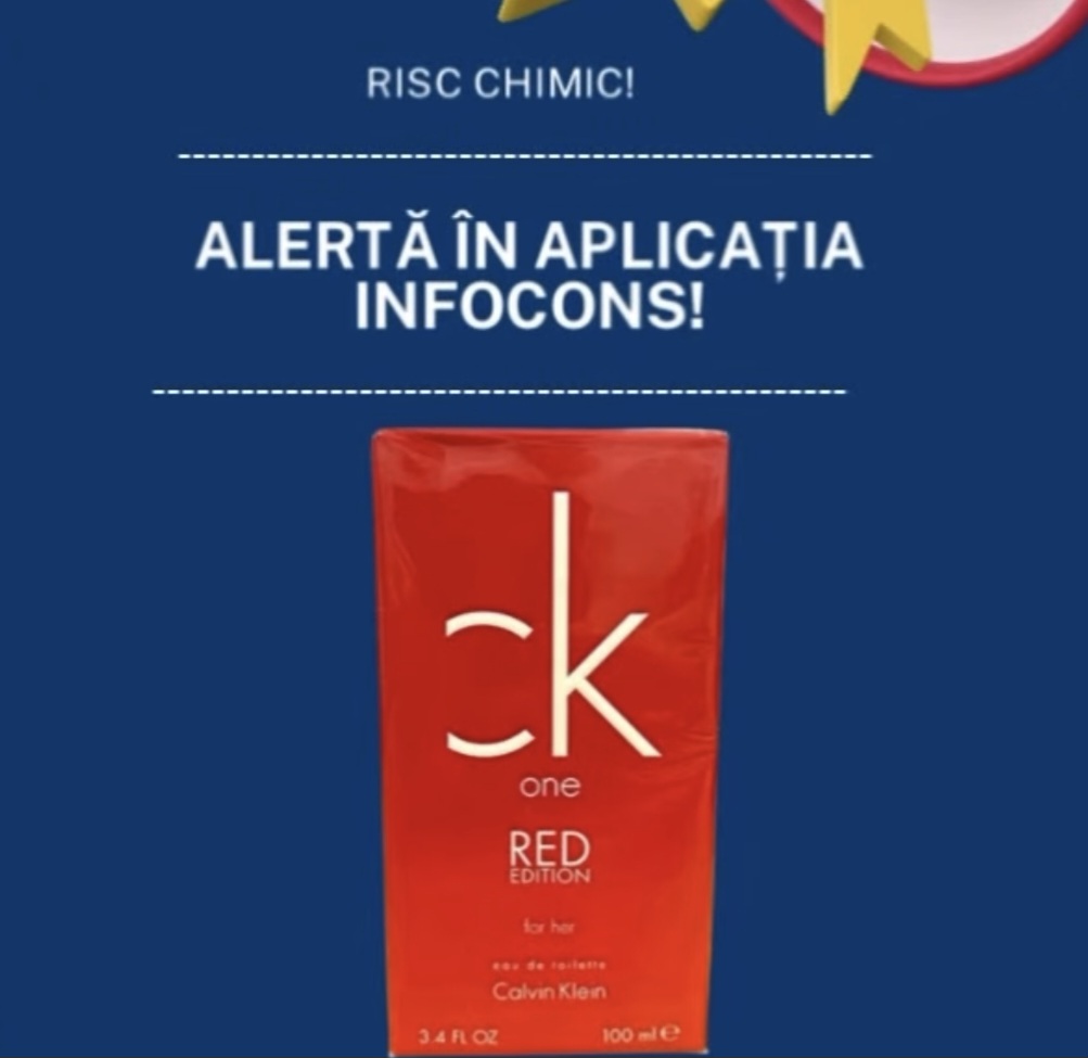 Alertă pentru consumatori: Calvin Klein – Apă de parfum 50 ml conține substanță interzisă 