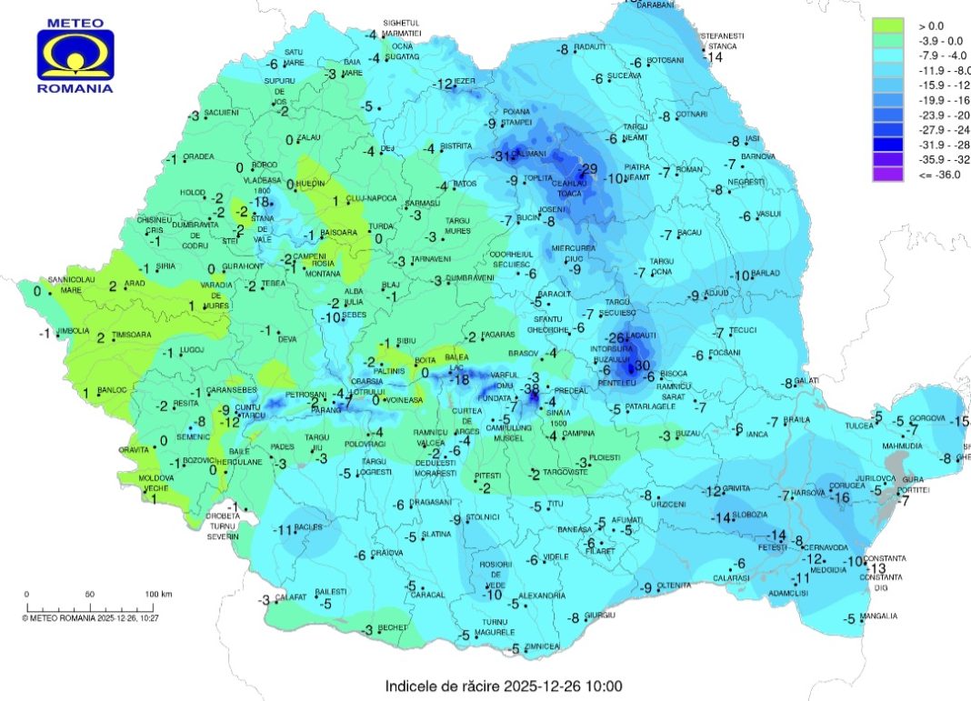 Astăzi, o dimineață cu adevărat rece, cu ger resimțit puternic, iar frigul va continua să se intensifice în zilele următoare.