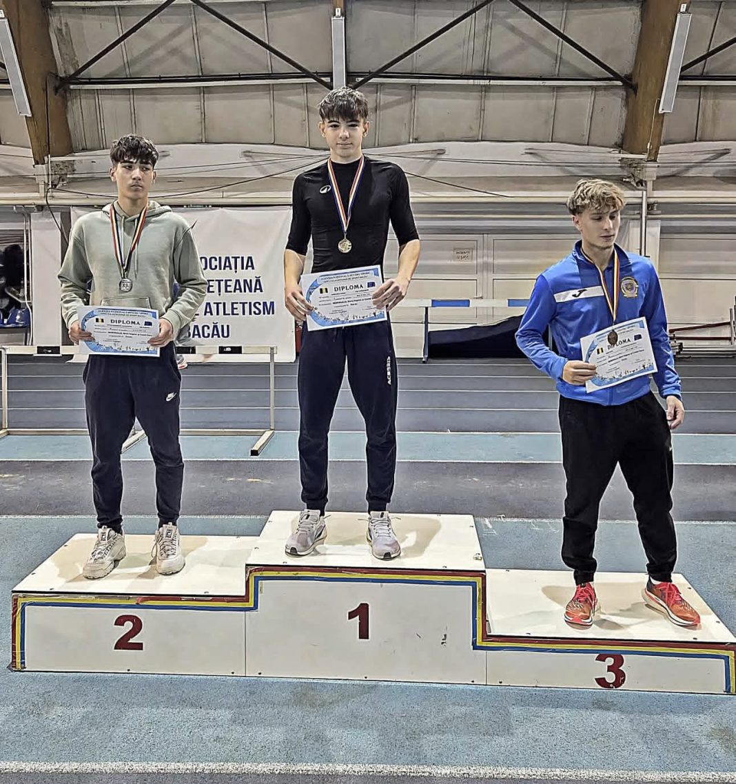 Aur pentru CSȘ Târgoviște! Mihai Angelescu, campion național în proba de 60 m U18