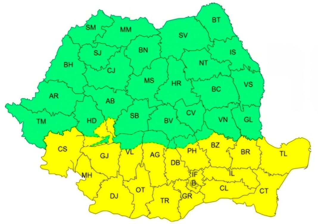  Cod Galben de vânt puternic în județul Dâmbovița:  Două atenționări succesive emise de ANM