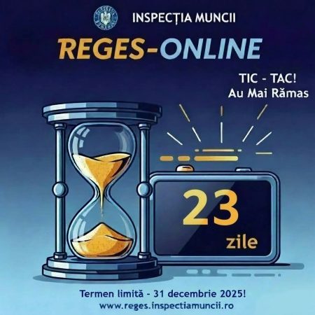 ITM Dâmbovița avertizează: Doar 23 de zile rămase până la termenul-limită pentru REGES-ONLINE!