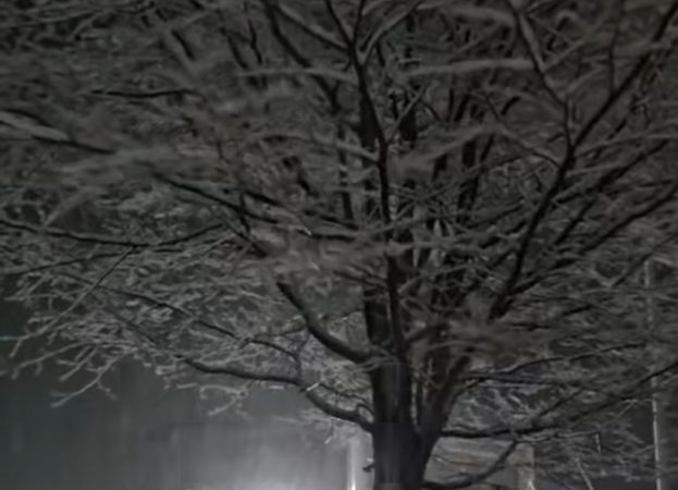 La Târgoviște, ninsoare în prag de sărbători