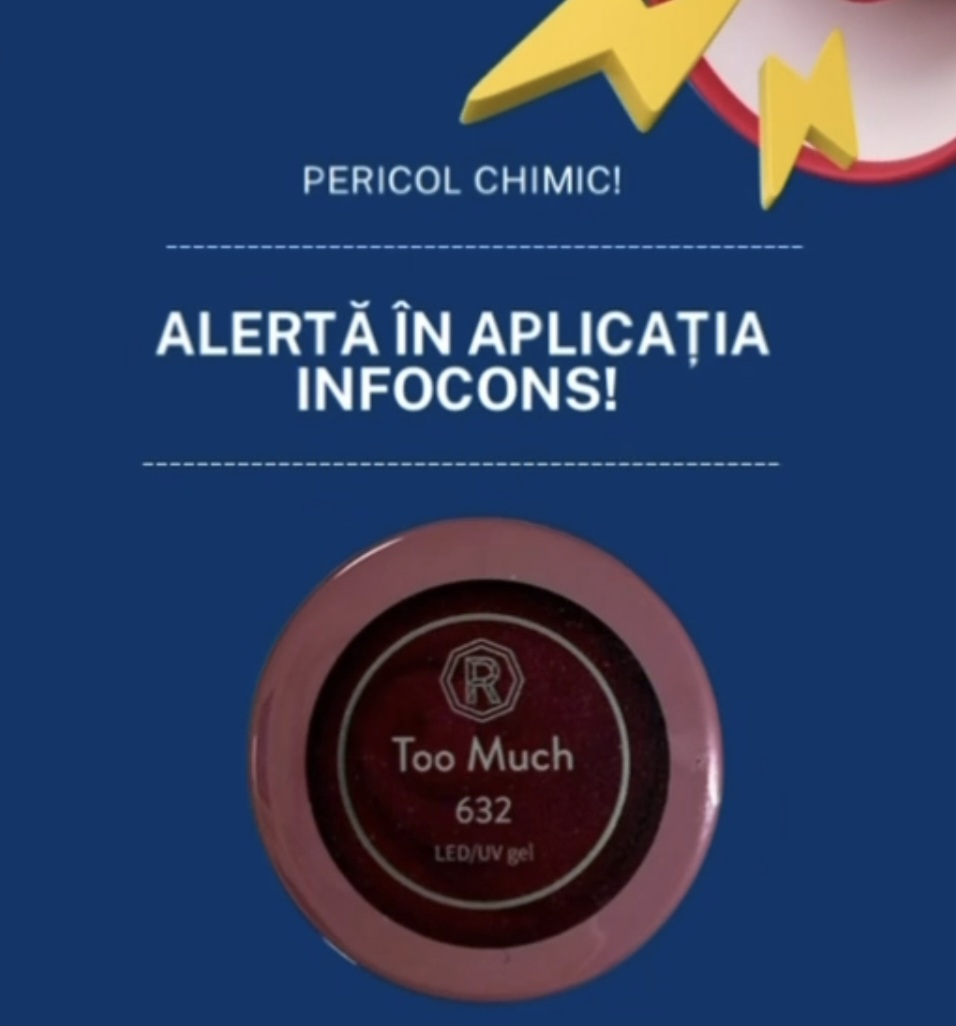Alertă InfoCons – Gel pentru unghii CR CAIRUO, 10 ml, pericol pentru sănătate 