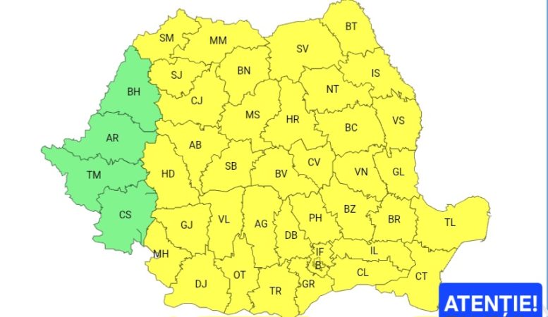Atenționare meteorologică COD GALBEN de ger din această seară și până mâine dimineață Atenționare meteorologică COD GALBEN de ger din această seară și până mâine dimineață