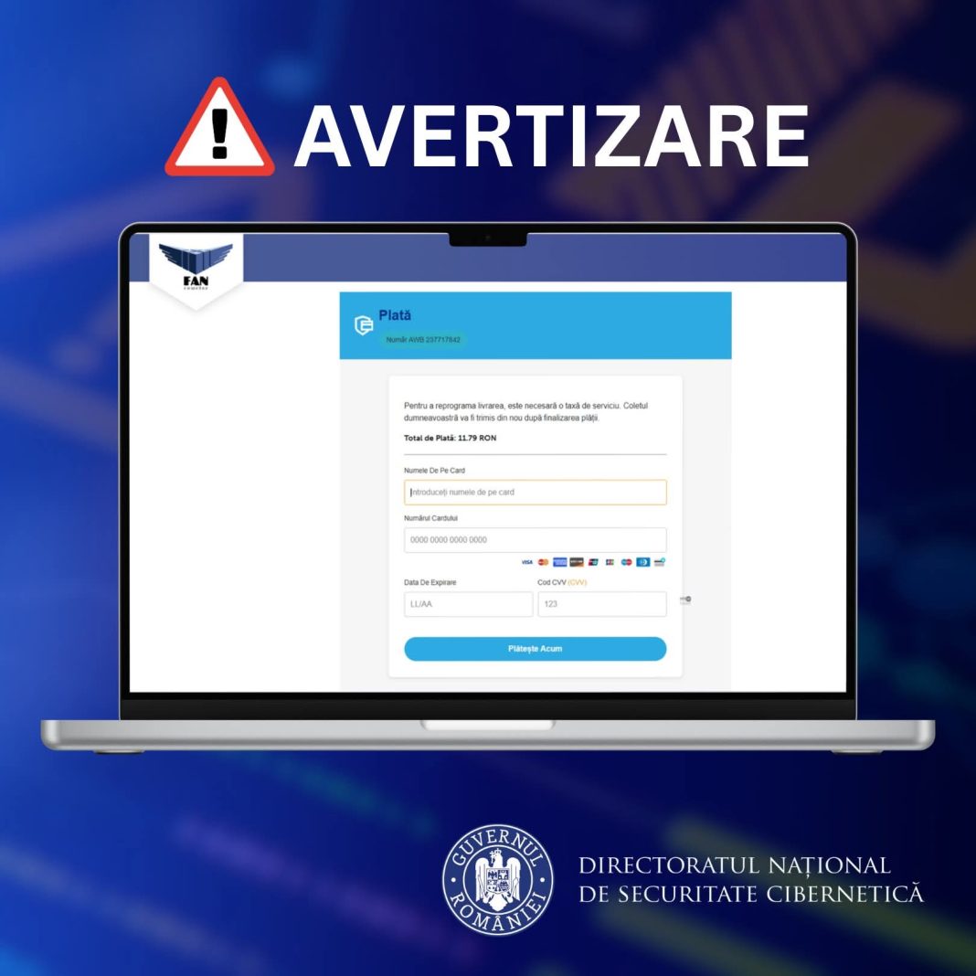 Avertizare de securitate: Noi campanii de fraudă folosind identitatea firmelor de curierat