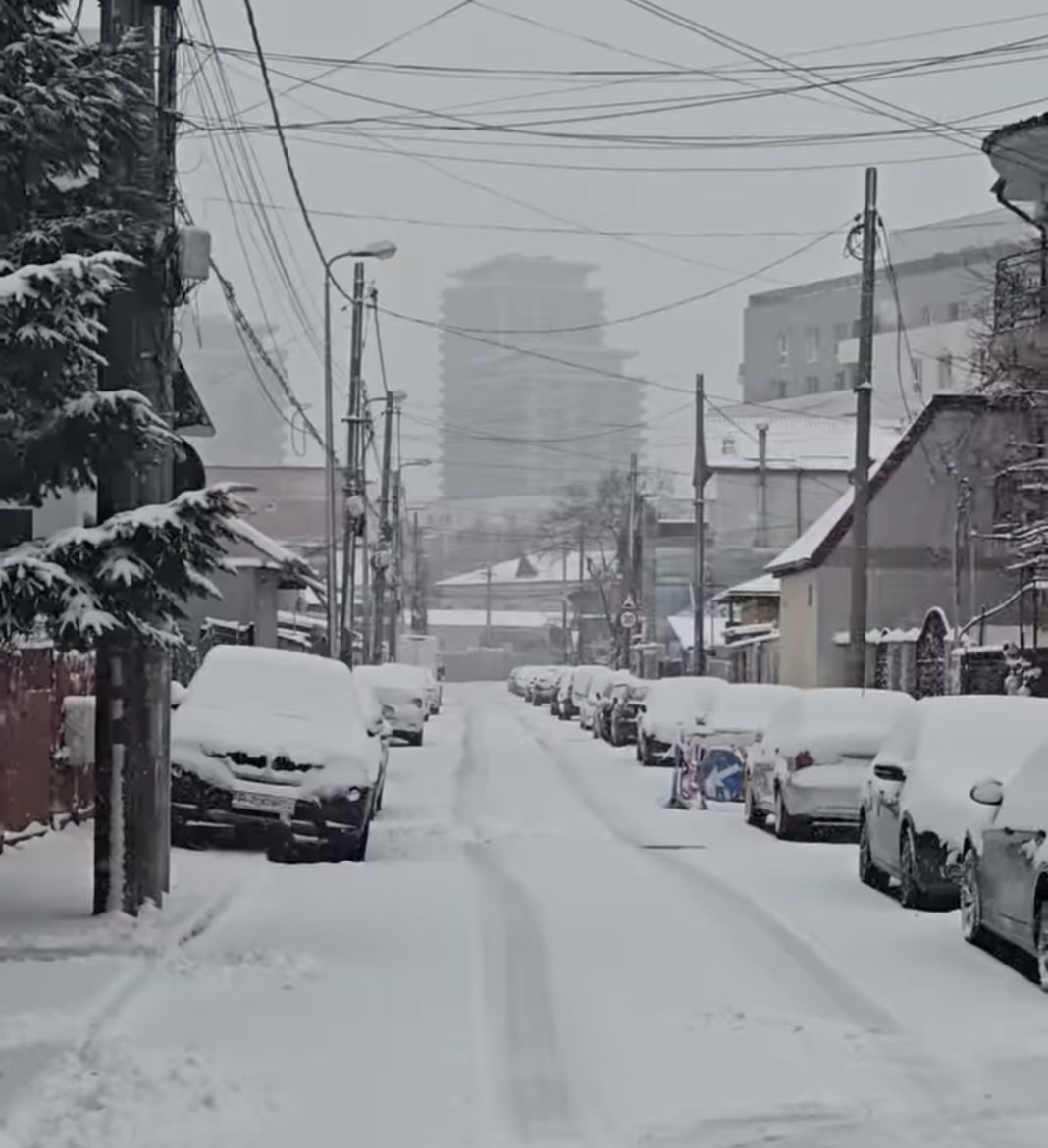 Iarnă autentică la București!