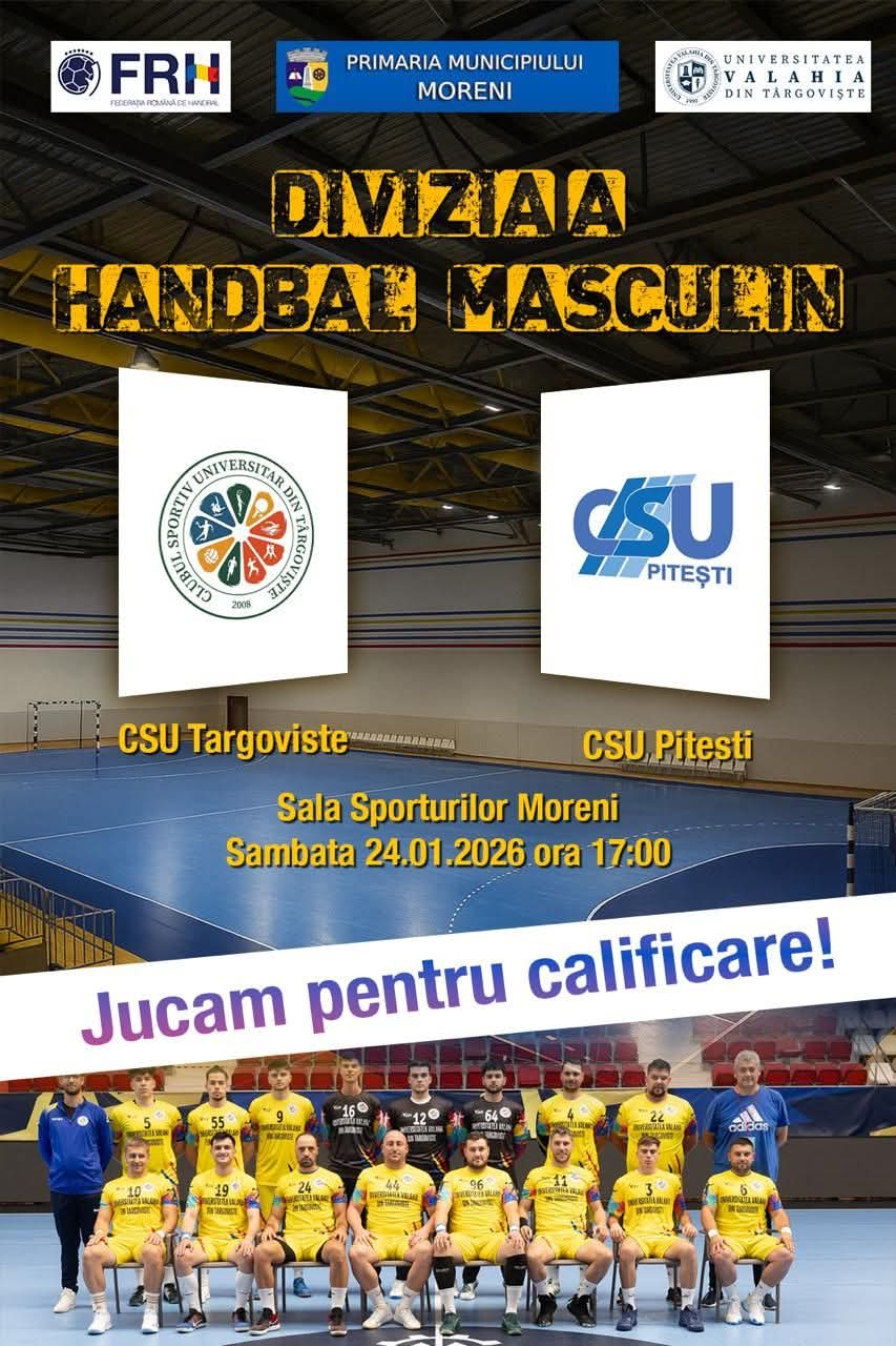 Meci decisiv pentru CSU Târgoviște – Handbal masculin, Divizia A 