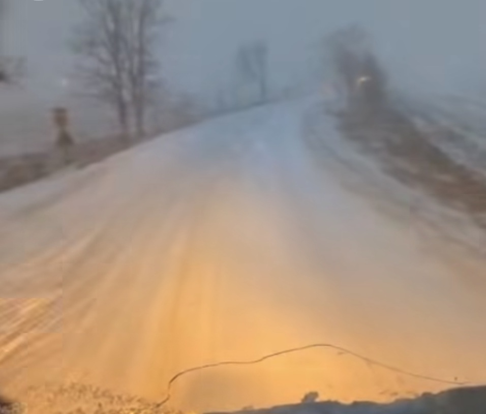 Ninsori abundente și trafic în condiții de iarnă pe DN 29B, Botoșani – Dorohoi