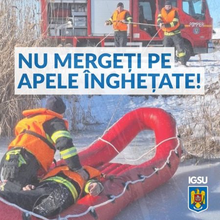 PERICOL REAL! Gheața de pe lacuri și râuri se poate rupe în orice moment PERICOL REAL! Gheața de pe lacuri și râuri se poate rupe în orice moment