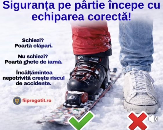 Siguranța pe pârtie începe cu echiparea corectă! Siguranța pe pârtie începe cu echiparea corectă!