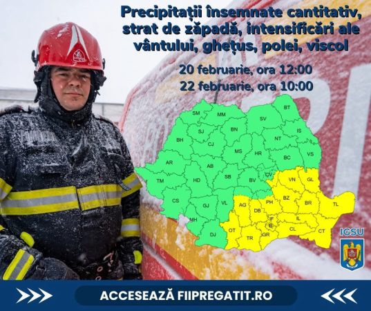 COD GALBEN de vreme severă în județul Dâmbovița COD GALBEN de vreme severă în județul Dâmbovița