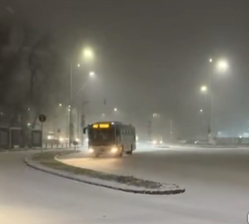 Strat consistent de zăpadă în sudul țării, până la 15 cm măsurați în București 