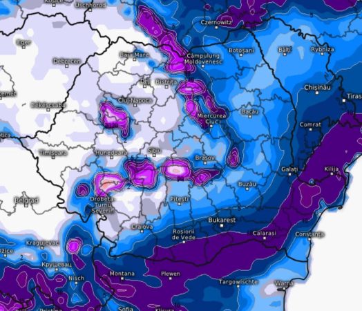 Sudul și sud-estul României sub atenție: Viscol și ninsori moderate de luni până miercuri