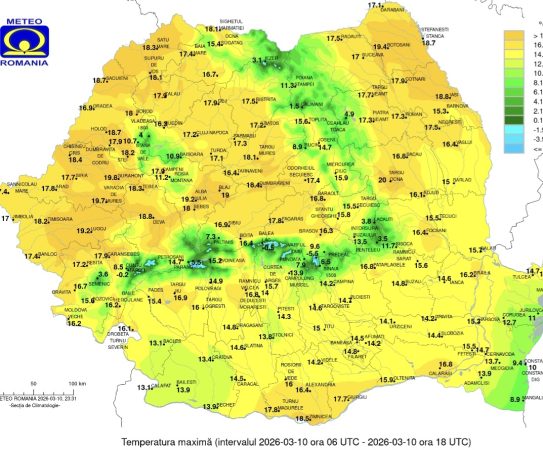 Atmosferă de primăvară, temperaturi de până la 19°C, dar atenție la șocurile termice 