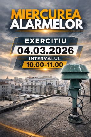Autoritățile dâmbovițene informează că miercuri, 4 martie 2026, între orele 10:00 și 11:00, se va desfășura la nivel național exercițiul de alarmare publică „Miercurea Alarmelor” Autoritățile dâmbovițene informează că miercuri, 4 martie 2026, între orele 10:00 și 11:00, se va desfășura la nivel național exercițiul de alarmare publică „Miercurea Alarmelor”