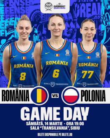 Game Day pentru România! Naționala feminină joacă împotriva Poloniei în calificările EuroBasket 2027 Game Day pentru România! Naționala feminină joacă împotriva Poloniei în calificările EuroBasket 2027